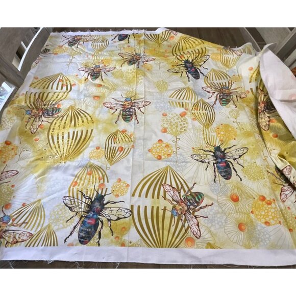 Bees Yellow Pollinator Insects Fabric Pollinator Science Wildlife 37” x 61” - Picture 4 of 6